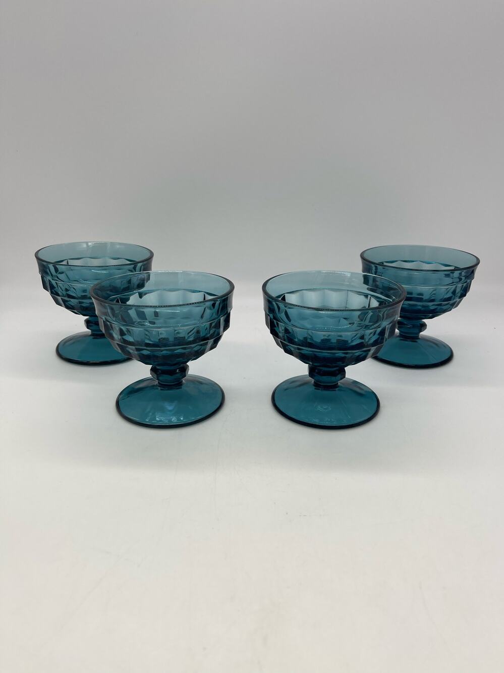 Colony Whitehall Riviera Blue Champagne / Sherbert Glasses Set of 4